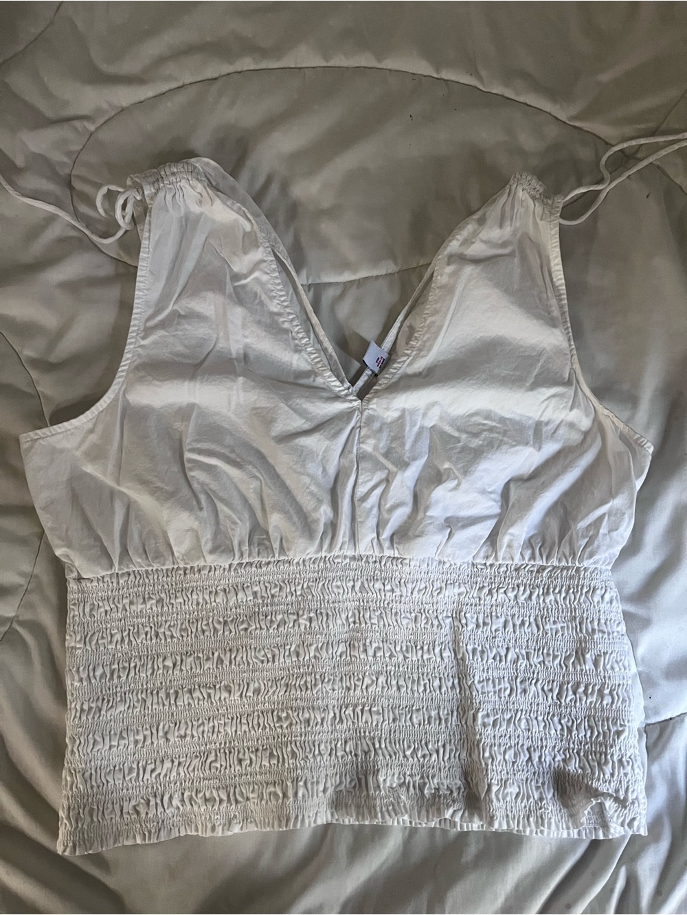 Old Navy White Button-Up Shirt with Blue Tag